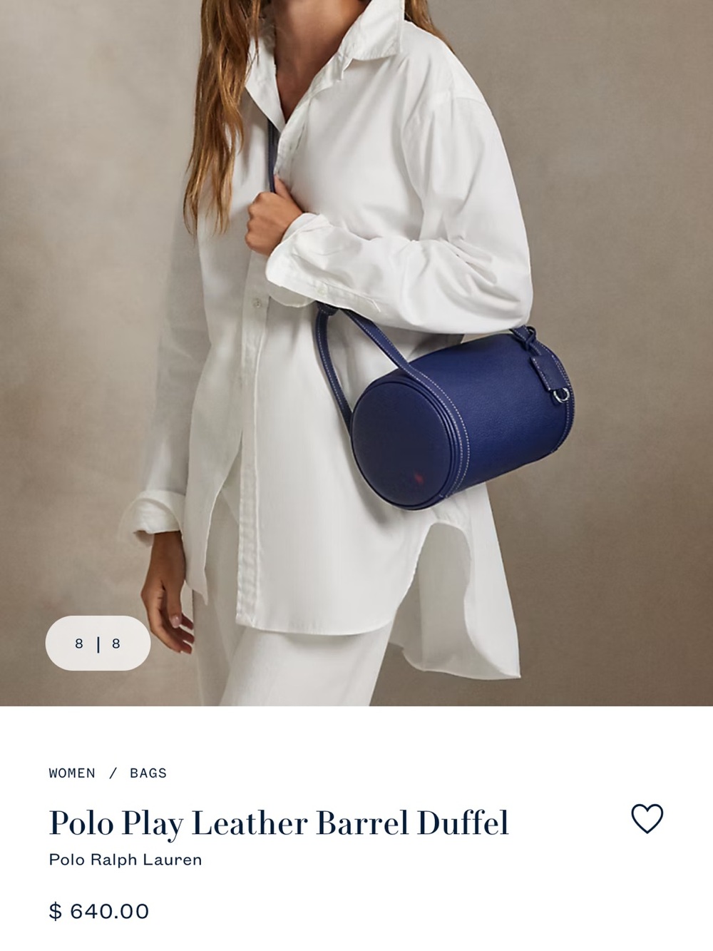Polo Play Barrel Leather Duffel Bag - Picture 11 of 11